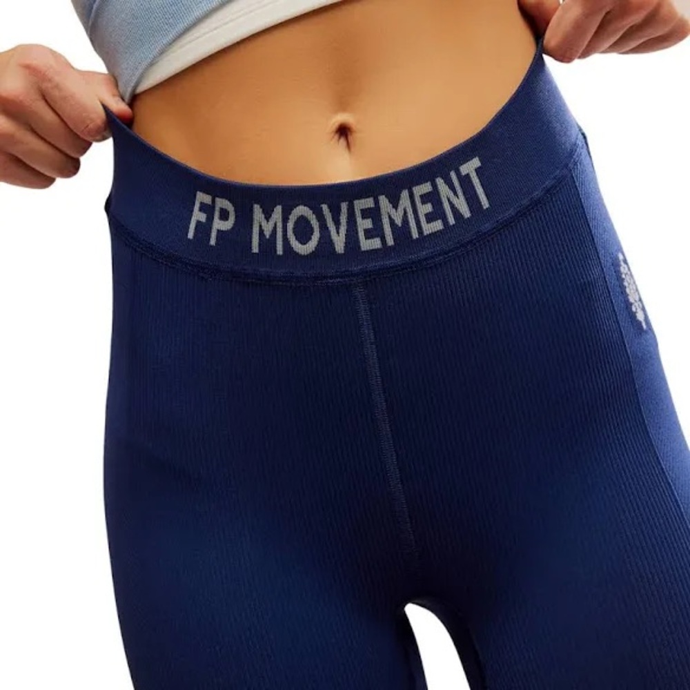 NWT Free People Movement Long Haul Leggings in Black Grape